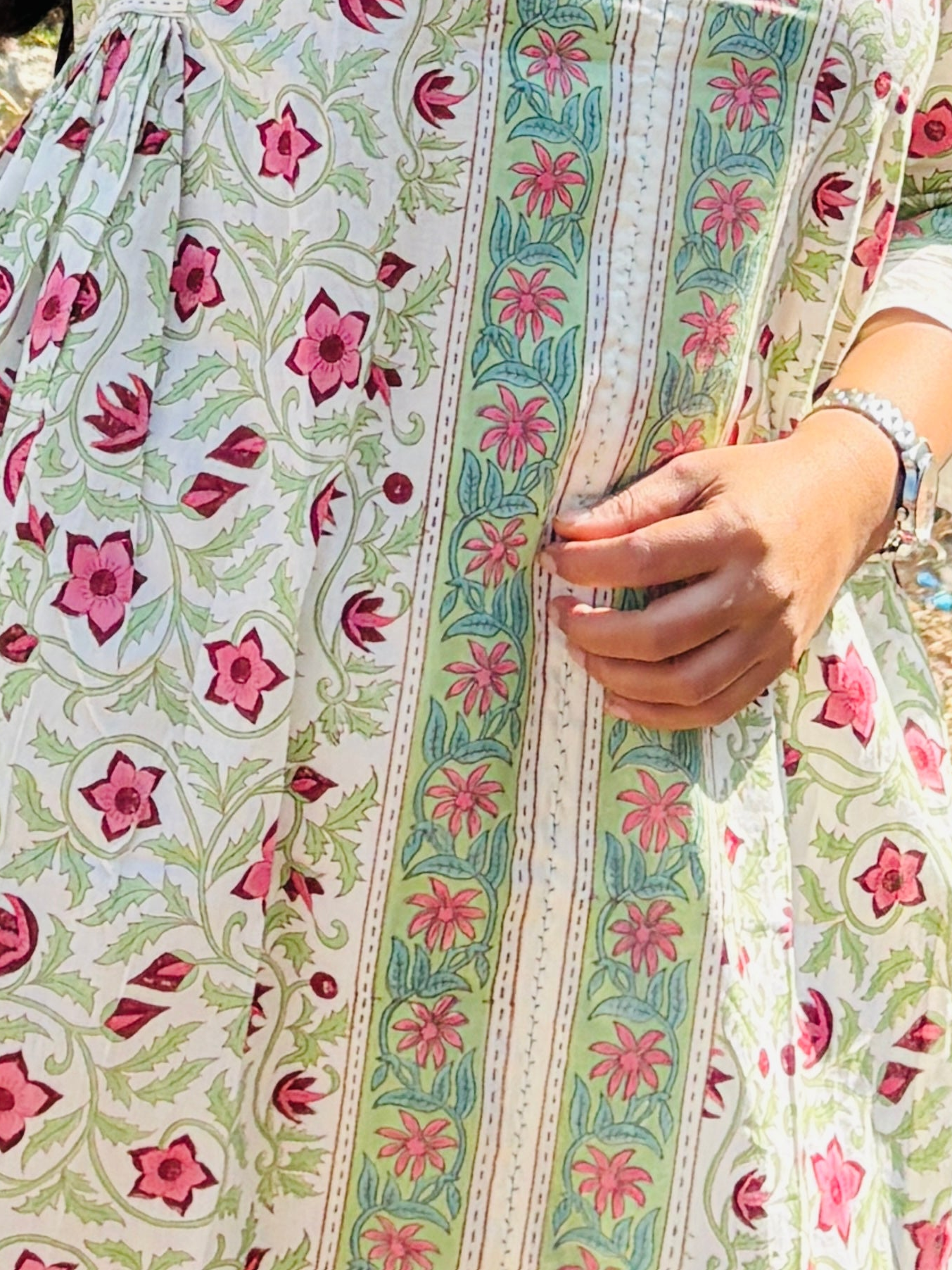 Handblock Long kurti