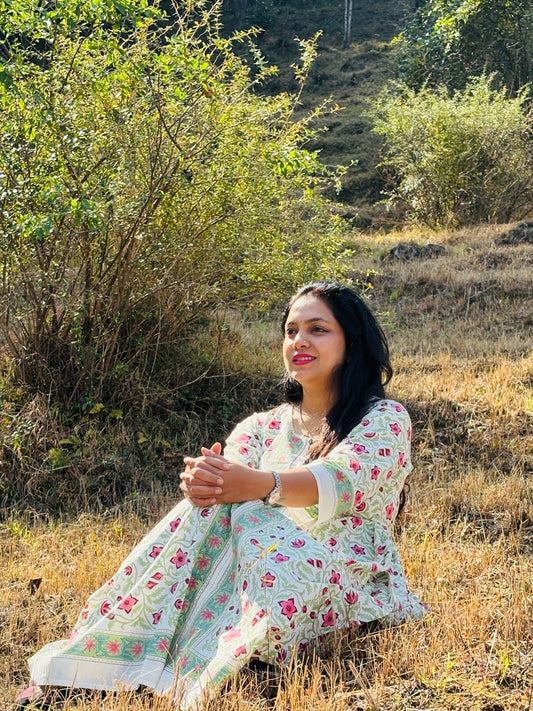 Handblock Long kurti