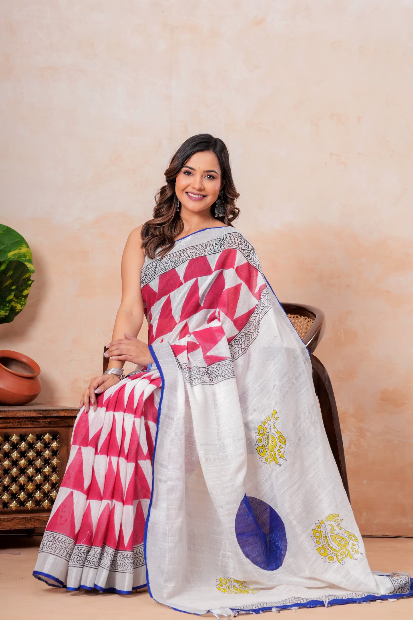 Handblock Saree