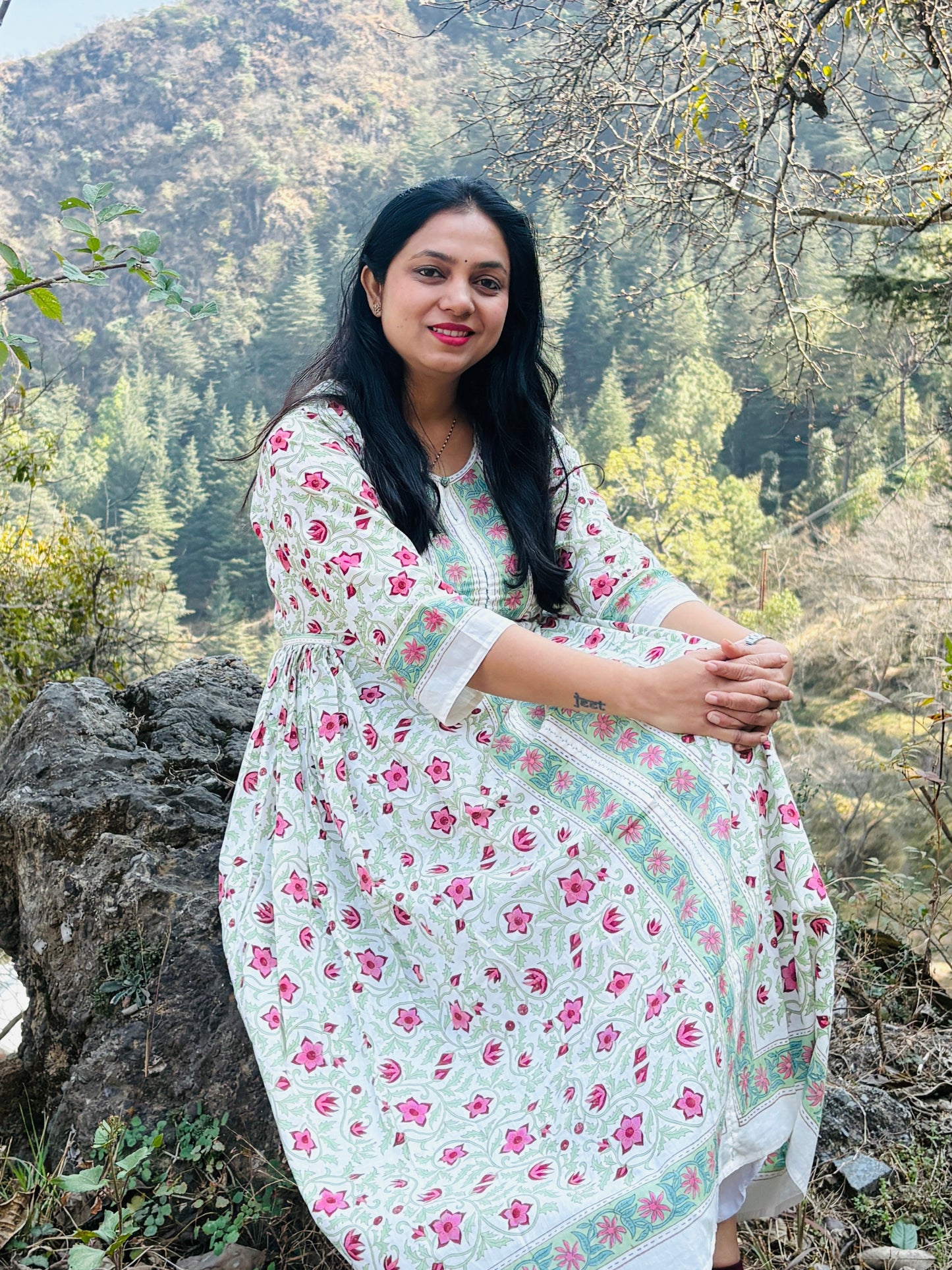 Handblock Long kurti