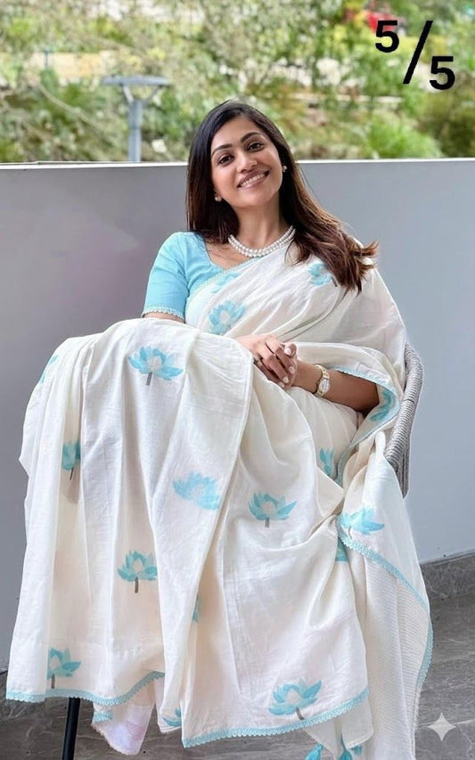 Handblock Saree