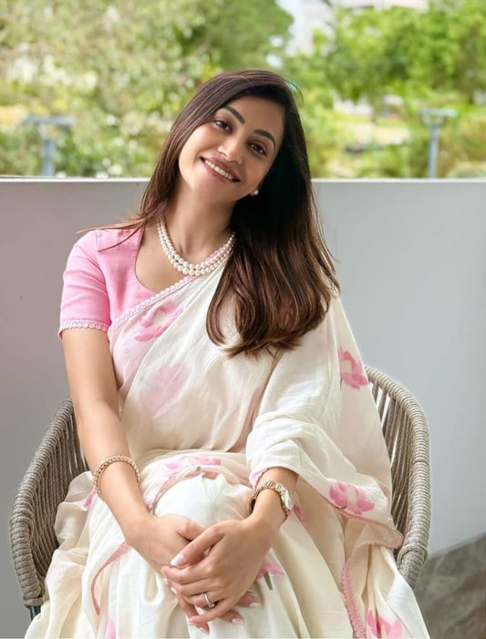Handblock Saree