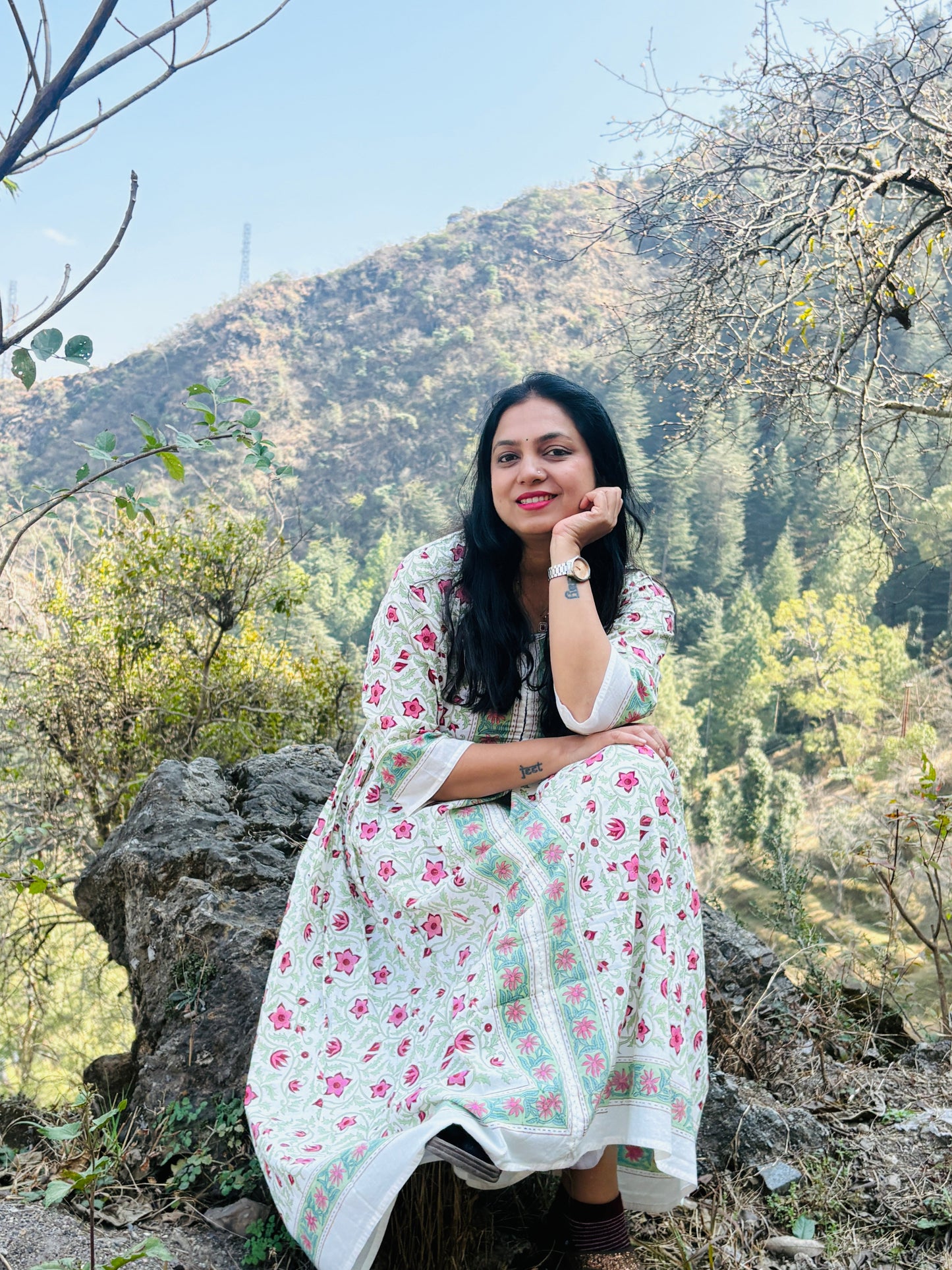 Handblock Long kurti